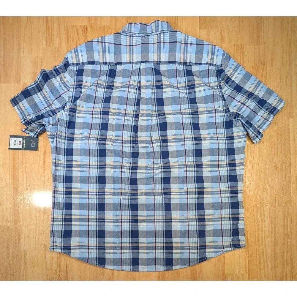 Lot of 2‎ US Polo Assn Mens 2XL Short Sleeve Button Down Plaid Cotton Shirts